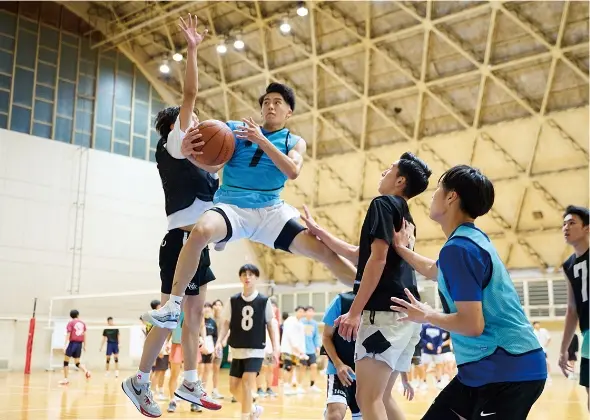 週に一度スポーツ演習で技術の向上を